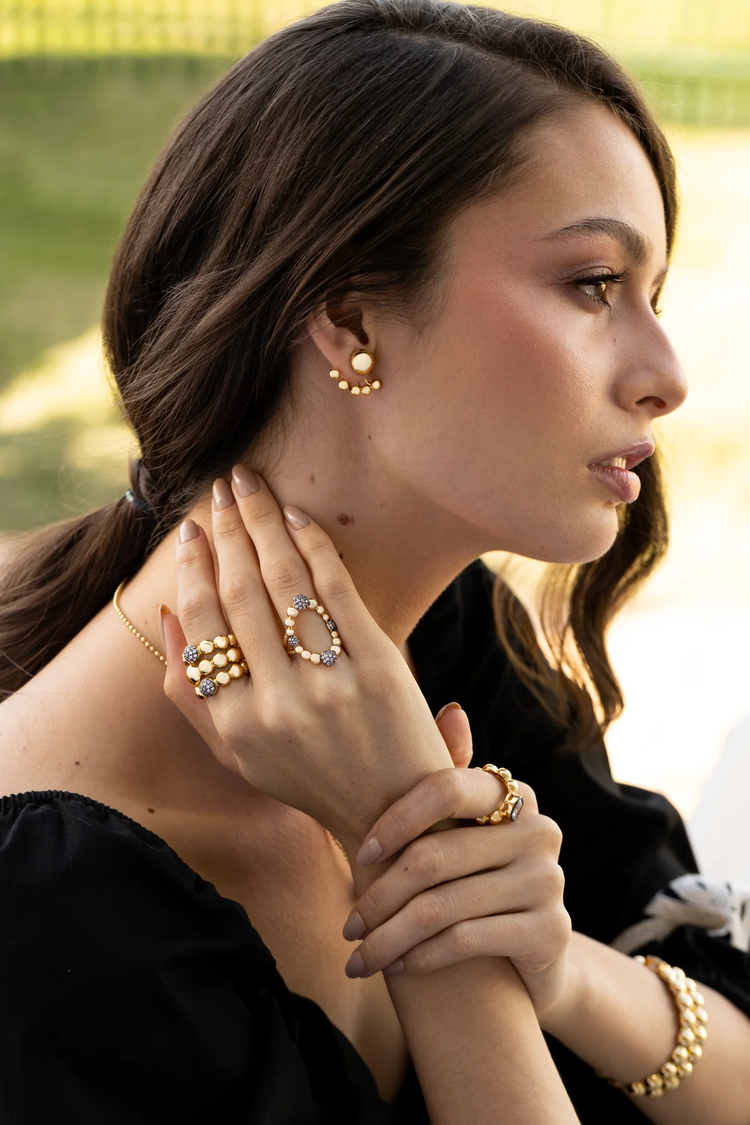 Gold Ball Stud Earrings