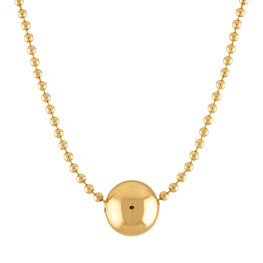 Mia Gold Ball Pendant Short