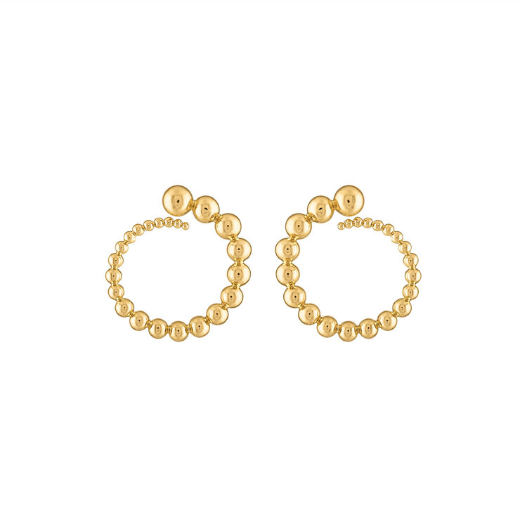 Olivia Serpent Hoop Earrings Gold