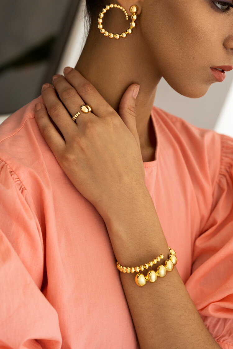 Olivia Serpent Hoop Earrings Gold