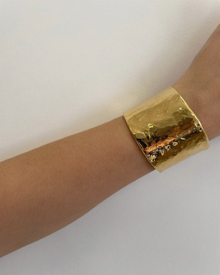 Wide Cuff 24K Gold Plated