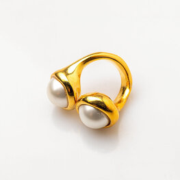 Gold Plated Mallorca Pearl Ring