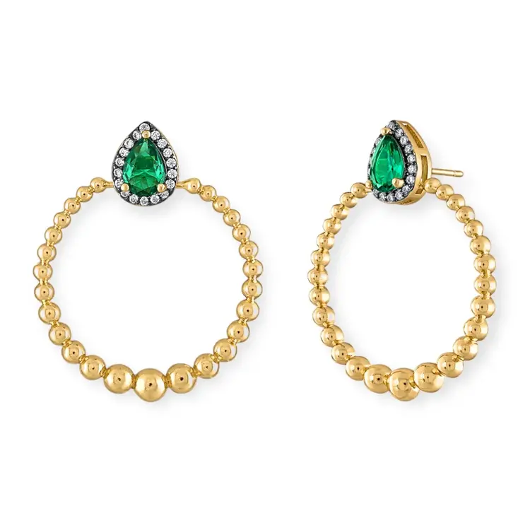 Diana Doorknocker Pear Earrings