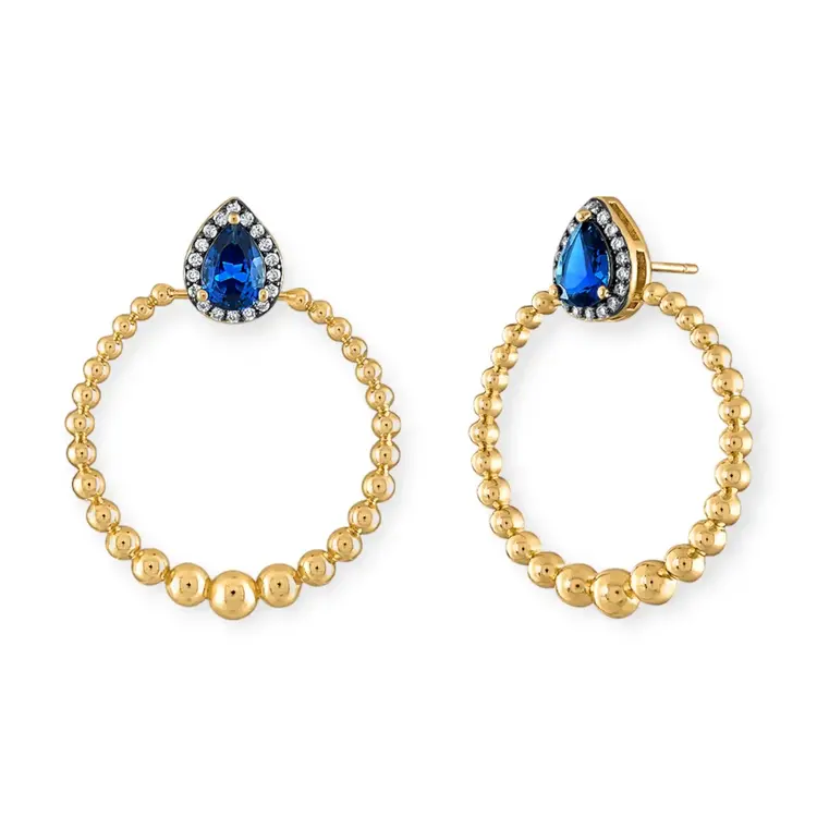 Diana Doorknocker Pear Earrings