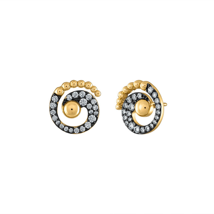 Sparkly Serpent Stud Earrings