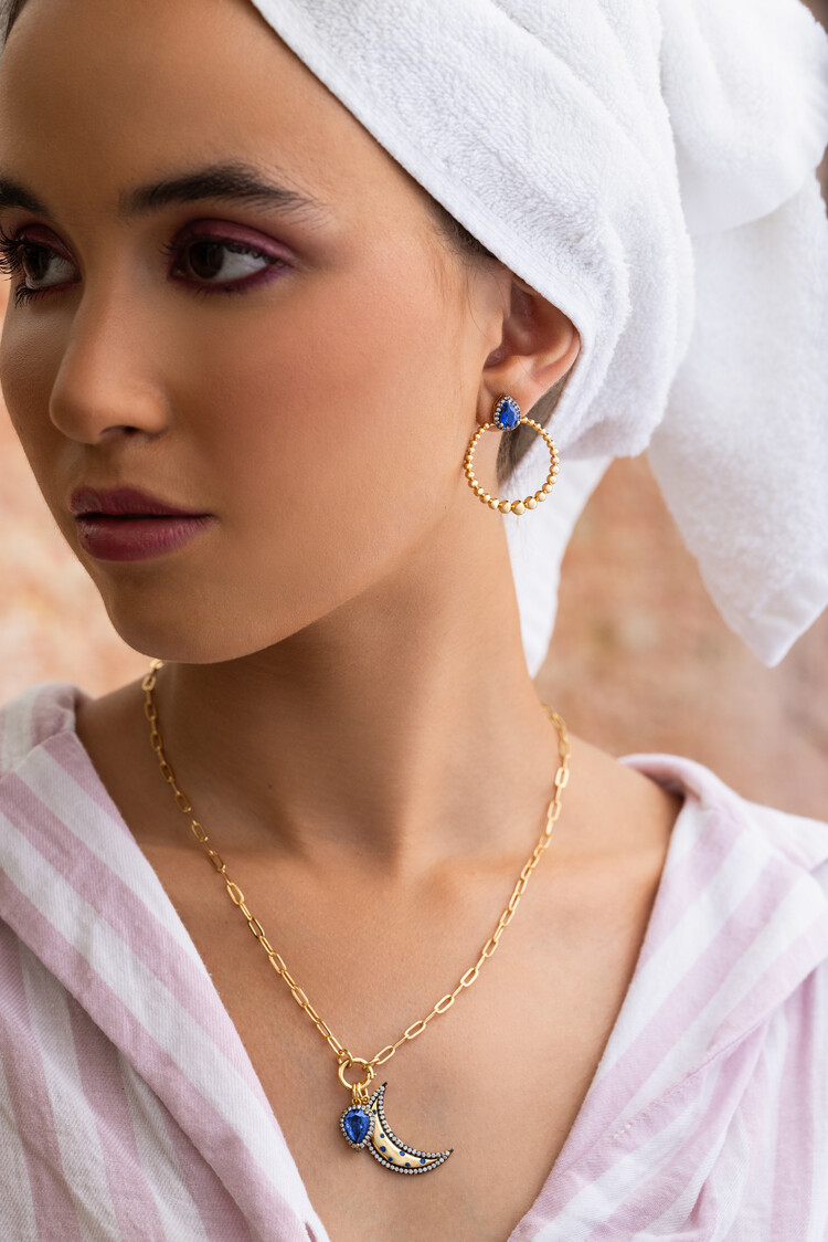 Diana Doorknocker Pear Earrings