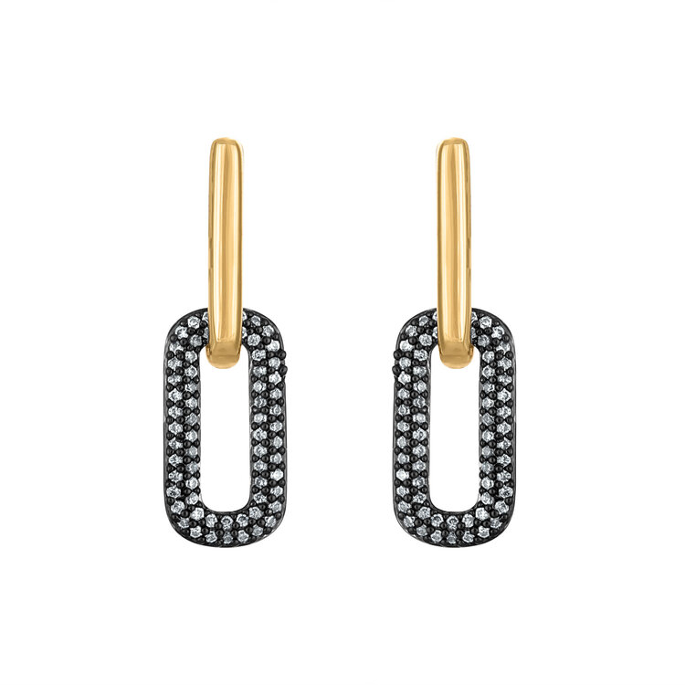 Selena Pave Link Earrings