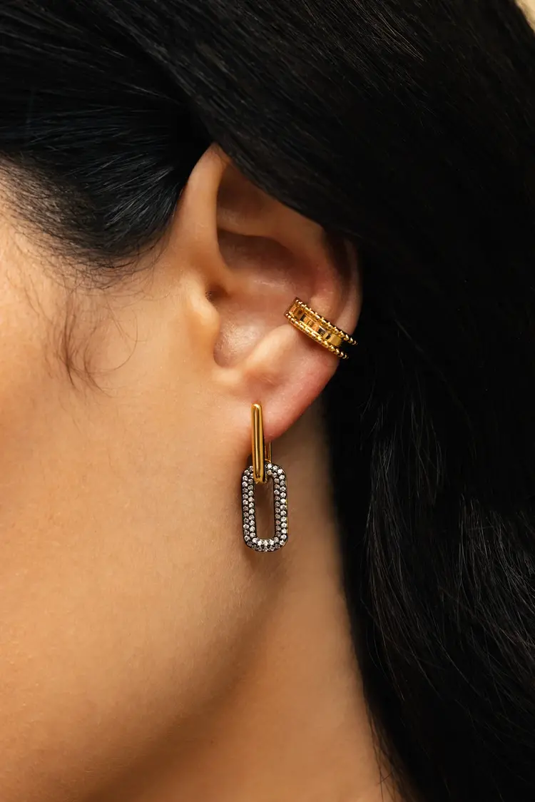 Selena Pave Link Earrings