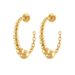 Olivia Ball & Link Statement Hoop Earrings