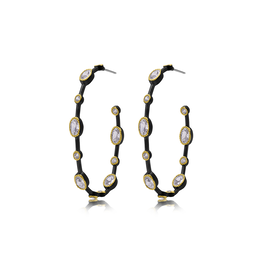 Oval Shaped Hoop Earrings