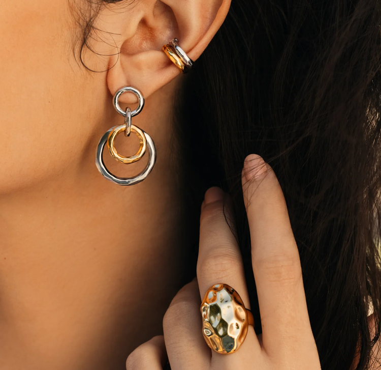 Marina Hammered Earring
