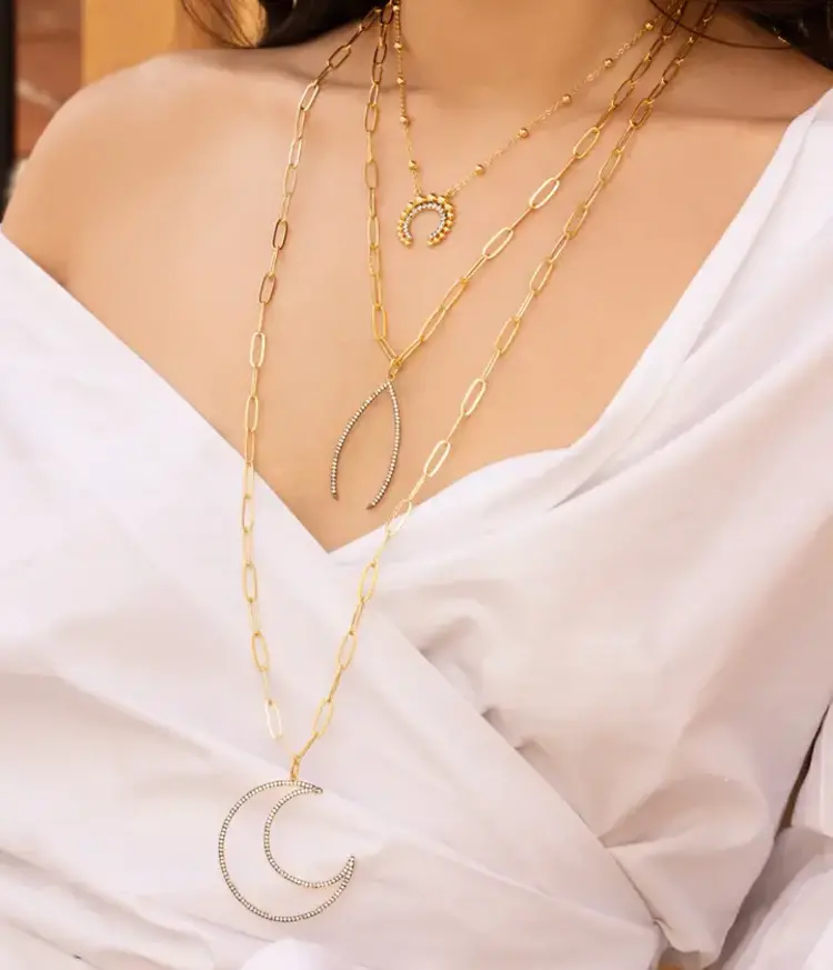 Mariela Moon Long Necklace