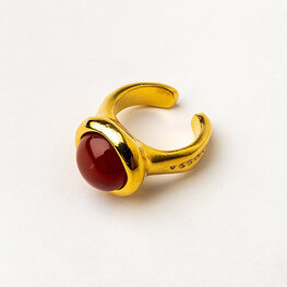 Maria Elena Gold Plated Ring with Natural Stone
