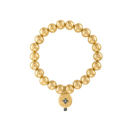 Gold Pave Star Beaded Bracelet