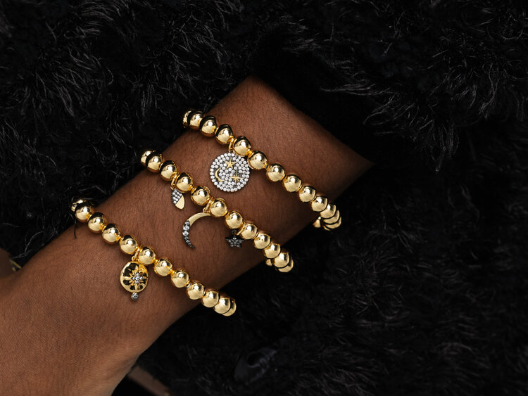 Constellation Pave Beaded Bracelet