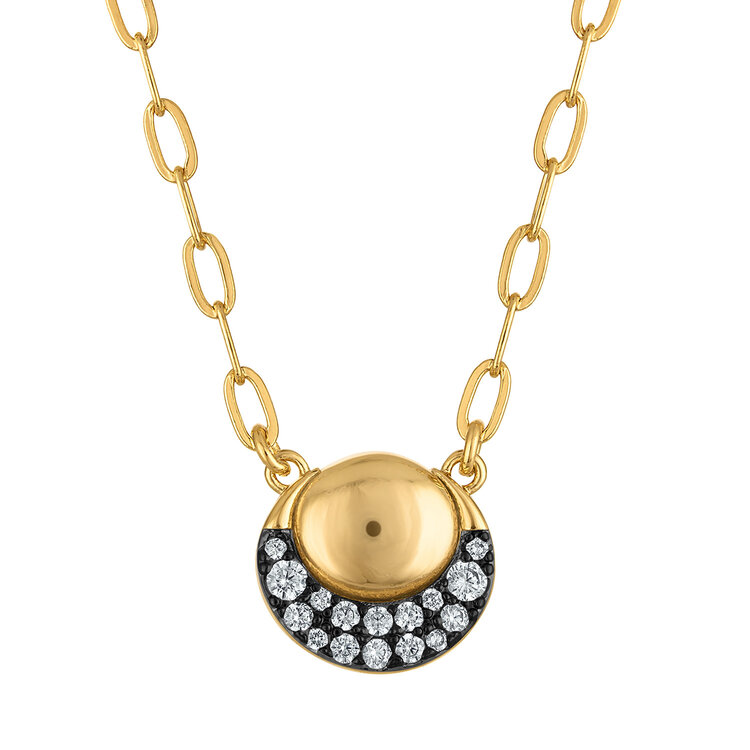Pave & Gold Short Necklace