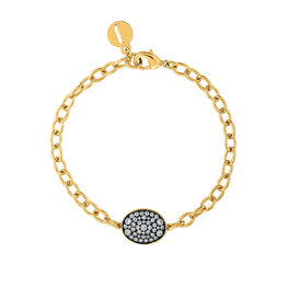 Pave Oval Shape Chain Bracelet