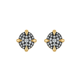 Oval Spike Stud Earrings