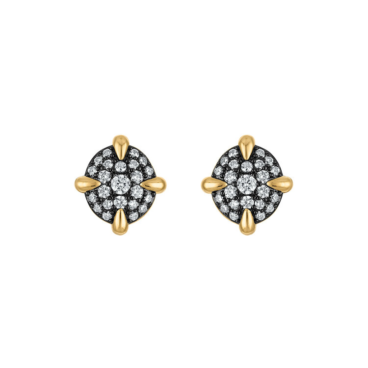 Oval Spike Stud Earrings