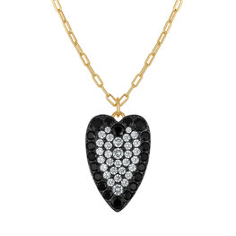 Colorful Heart Pave Necklace