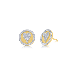 Heart Round Stud Earrings