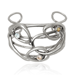 INFINITY LOOP SILVER BANGLE