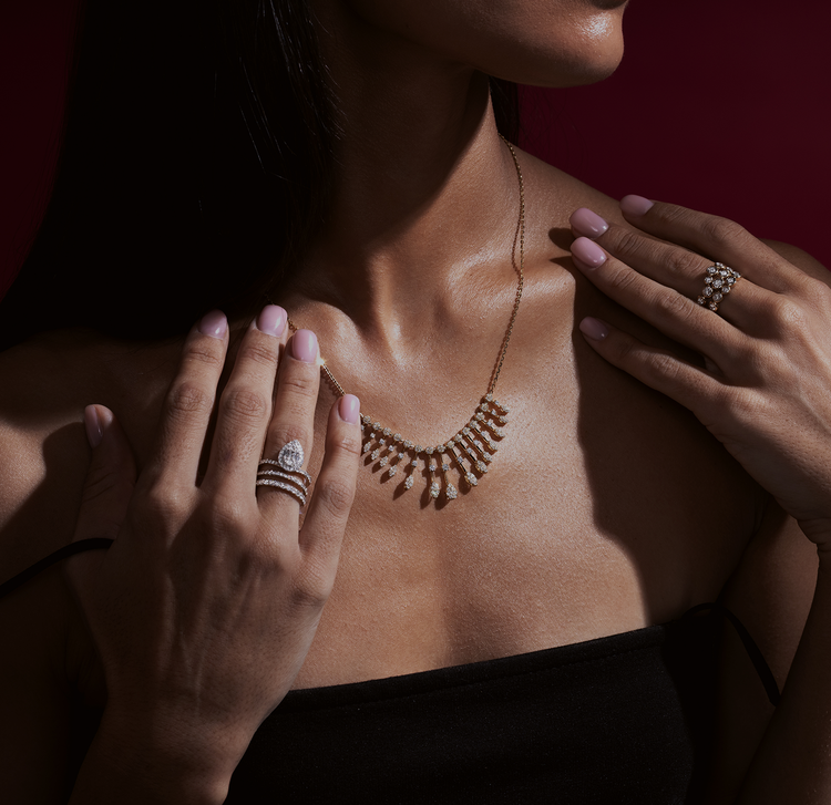 Baguette Pear Shape Diamond Ring