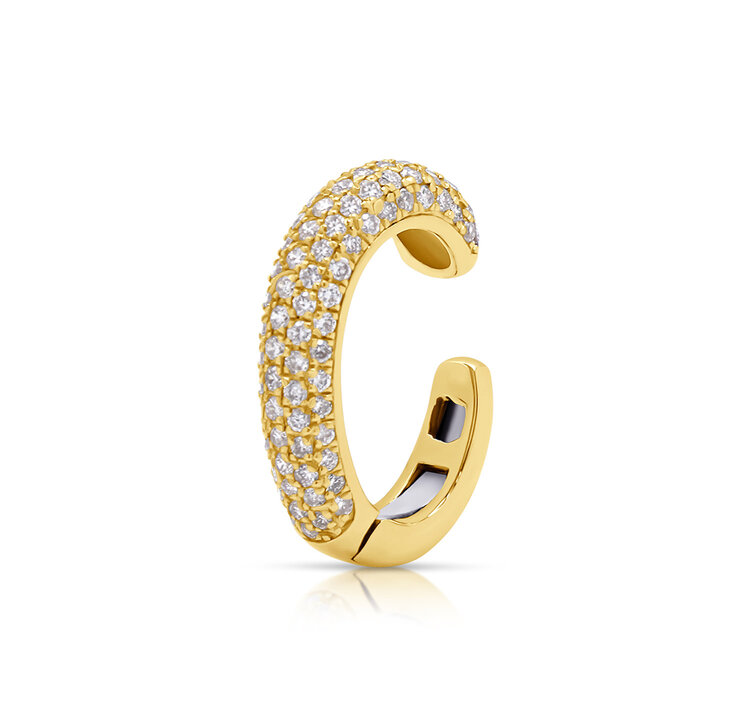 Gold Diamond Pave Ear Cuff