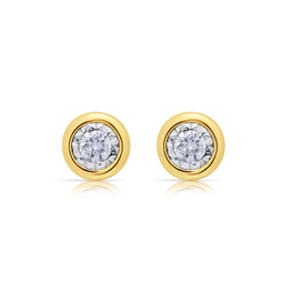 Radiant Gold Diamonds Studs