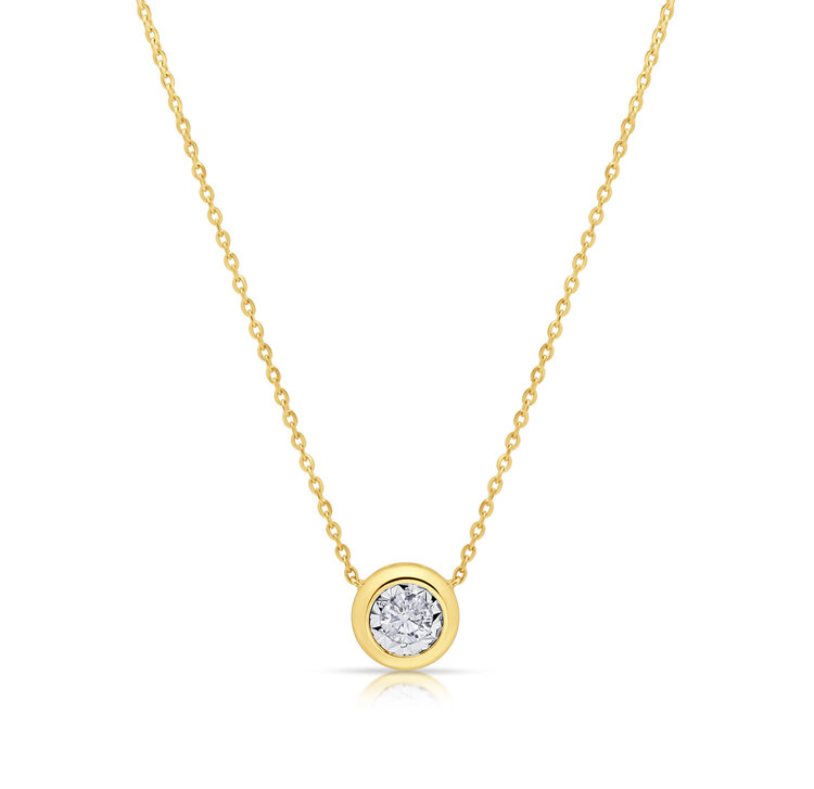 Radiant Gold Diamond Necklace