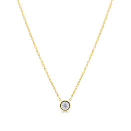 Small Gold Diamond Necklace