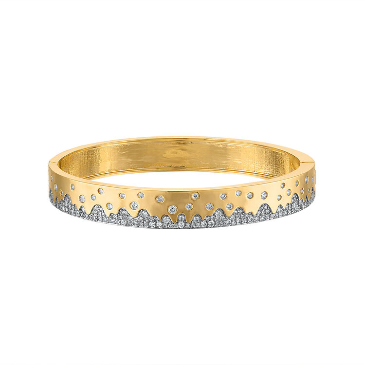 Scattered Pave Hinge Bracelet