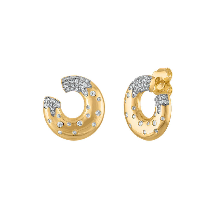 C Scattered Pave Earring