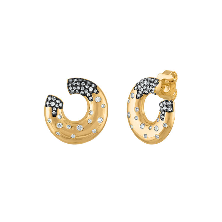 C Scattered Pave Earring