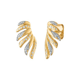 Wings Scattered Pave Ear Climber Earrings