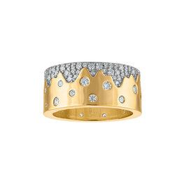 Scattered Pave Band Ring
