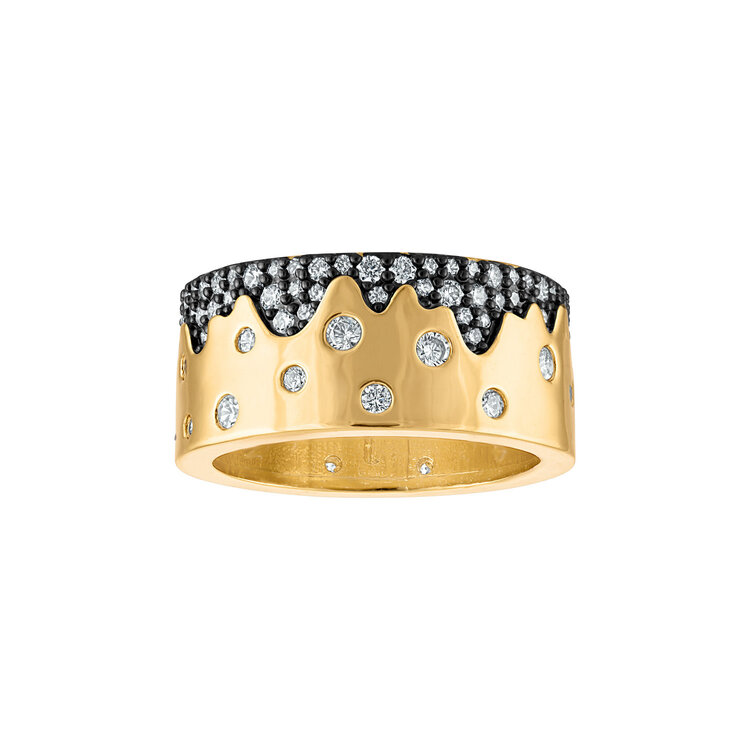 Scattered Pave Band Ring