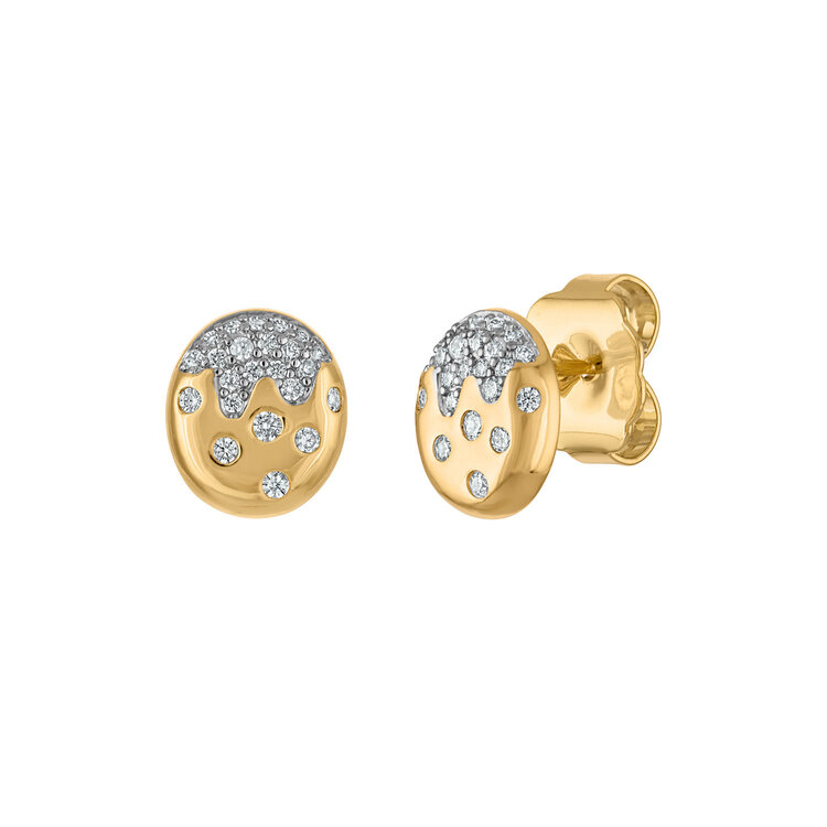 Scattered Pave Stud Earrings