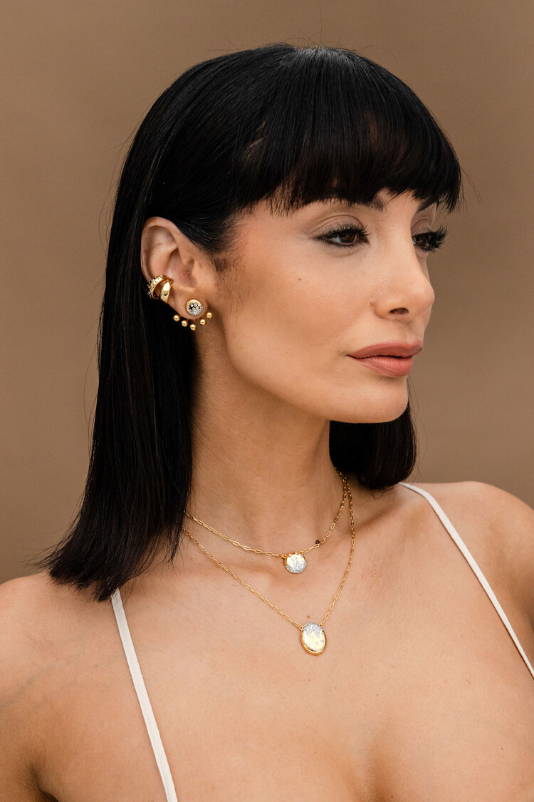 Scattered Pave Stud Earrings