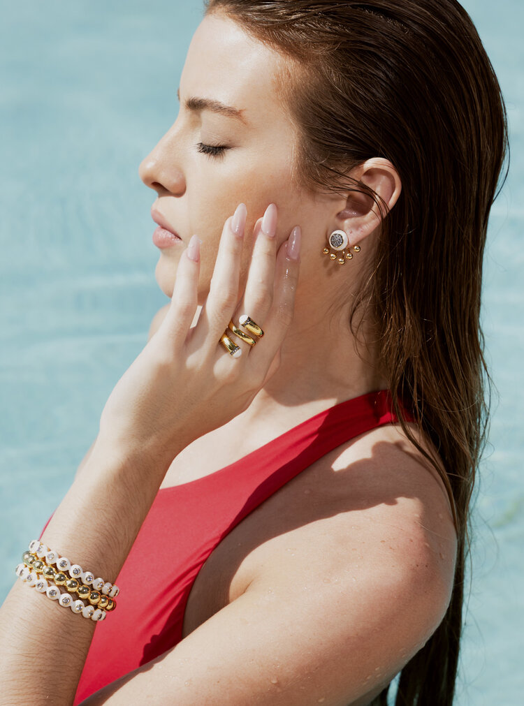 Beatriz Enamel Stud Earrings