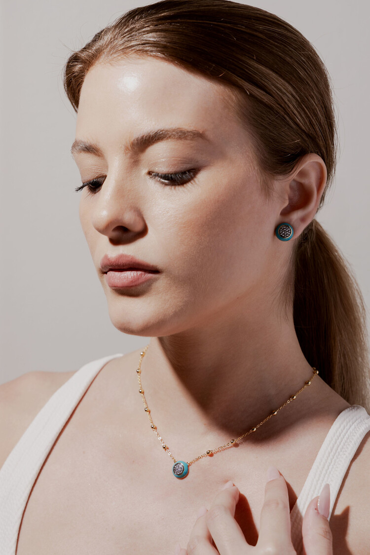 Beatriz Enamel Stud Earrings