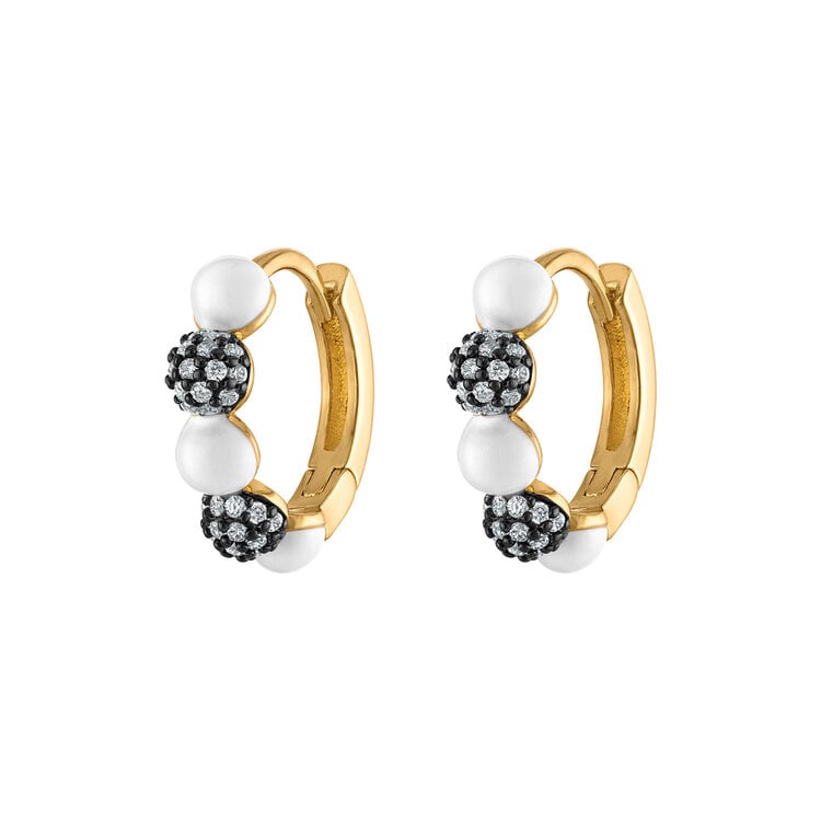 Beatriz Enamel Huggie Earrings