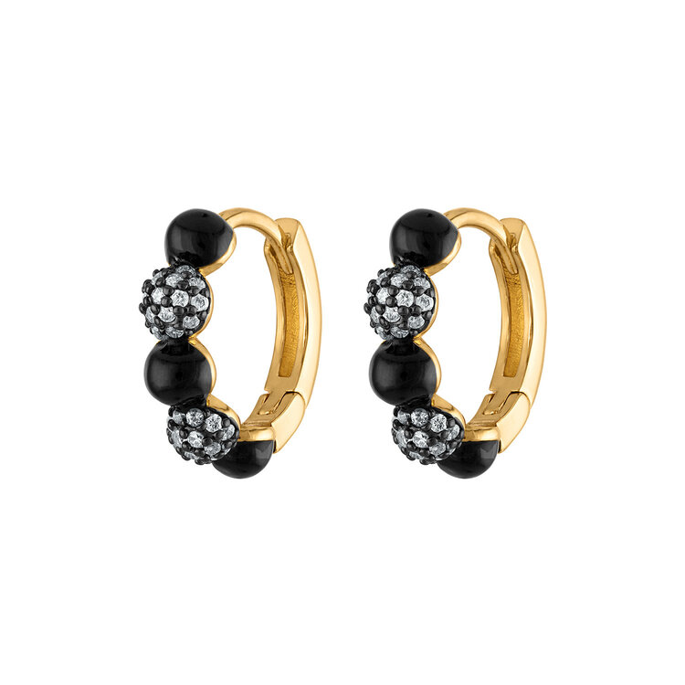 Beatriz Enamel Huggie Earrings