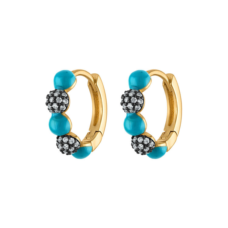 Beatriz Enamel Huggie Earrings