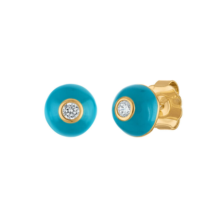 Diana Enamel Stud Earrings
