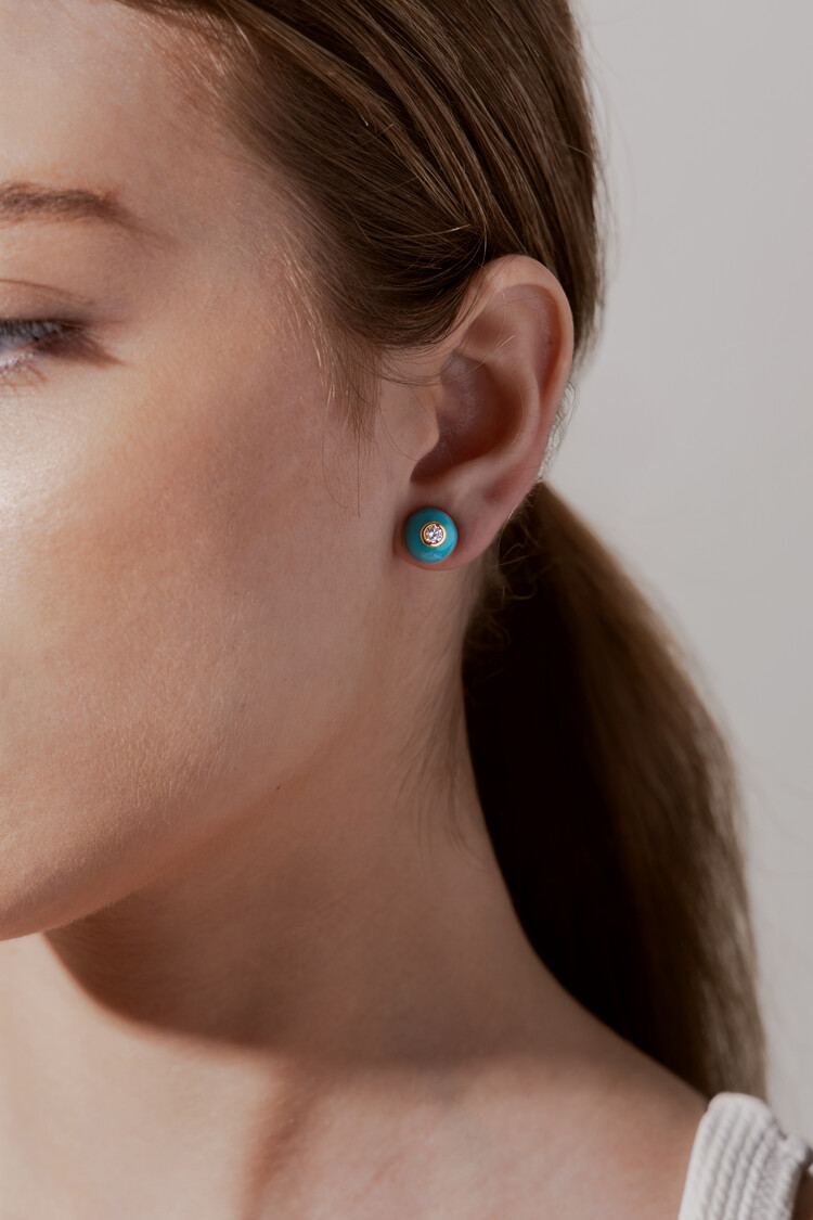 Diana Enamel Stud Earrings