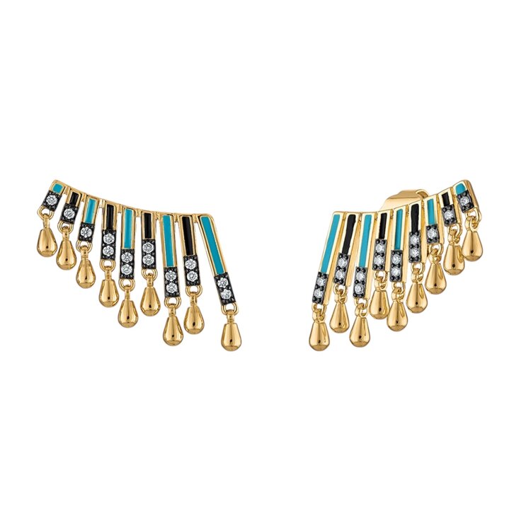 Beatriz Enamel Ear Climber Earrings