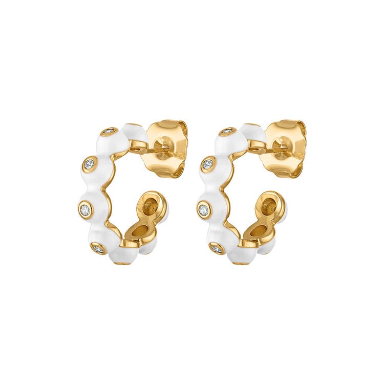 Diana Enamel Hoop Earrings
