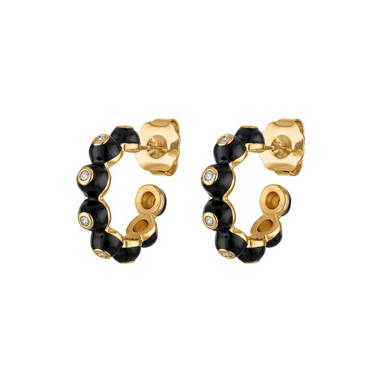 Diana Enamel Hoop Earrings