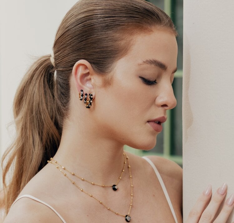 Diana Enamel Hoop Earrings